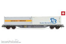 B-Models 54.168 - Containertragwagen 30ft bulkcontainer Bertschi + Bernardini