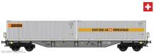 B-Models 54.169 - Containertragwagen 30ft bulkcontainer 2 x Bertschi