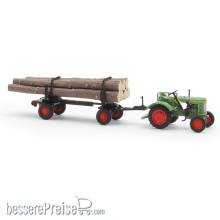 Busch 54152 - Fendt F 15 Dieselross mit Holzanhänger