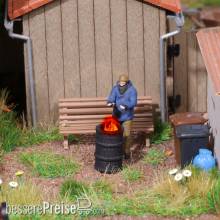 Busch 5434 - Feuertonne mit Figur