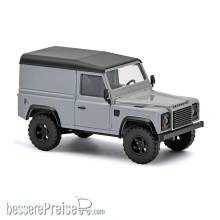 Busch 54356 - Land Rover Defender 90 Kastenwagen, Silbergrau