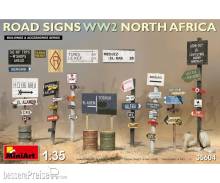 MiniArt 550035604 - 1:35 WW2 Verkehrszeichen Set N. Afrika