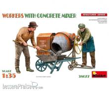 MiniArt 550038077 - 1:35 Fig.-Set Bauarbeiter m. Mischer (2)