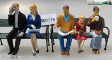 Prehm-Miniaturen 550116 - Sitzende Reisende 5 Figuren Set 1