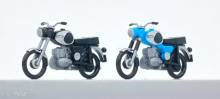 Kres 55051030 - Komplettmodelle 2x MZ TS 250 schwarz und hellblau