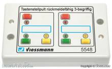 Viessmann 5548 - Tasten-Stellpult, rückmeldefähig, 3-begriffig