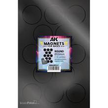 AK Interactive AKMAGNET011 - ROUND/REDONDO 55 Ø - 13 unid