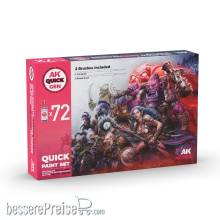 AK Interactive AK17602 - QUICK PAINT SET - 72 QUICK GEN COLORS (+2 MEDIUM 18ML +2 FREE BRUSHES)
