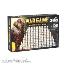 AK Interactive AK11784 - WARGAME PAINT IT ALL BOX 108 COLORS 3GEN