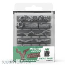 AK Interactive AKBIT0006 - DEAD TREE BASING - BASING BITS 17 pieces