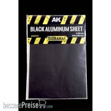 AK Interactive AK8314 - BLACK ALUMINIUM SHEET 150UM 200x250mm