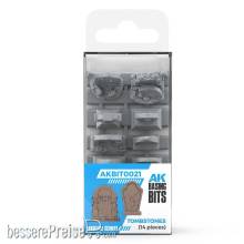 AK Interactive AKBIT0021 - TUMBSTONES - BASING BITS 14 pieces