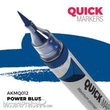 AK Interactive AKMQ012 - POWER BLUE - QUICK MARKER (Box 6 units)