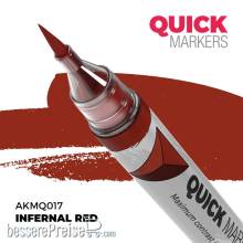 AK Interactive AKMQ017 - INFERNAL RED - QUICK MARKER (Box 6 units)