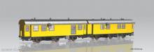 Piko 55919 - 2er Set Wohn-/Werkstattwagen 3yg Bahnbau DB AG VI Wechselstromversion, inkl. PIKO Sound-Decoder