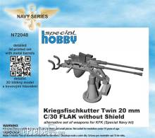 CMK 129-N72048 - Kriegsfischkutter Twin 20 mm C/30 FLAK without Shield