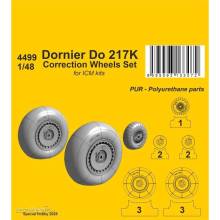 CMK 129-4499 - Dornier Do 217 Wheels Correction Set for ICM