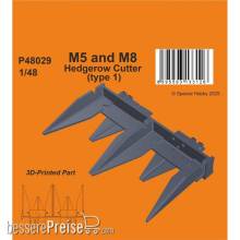 CMK 129-P48029 - M5 and M8 Hedgerow Cutter (type 1) for Tamiya