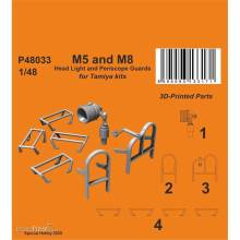 CMK 129-P48033 - M5 and M8 Head Light and Periscope Guards for Tamiya
