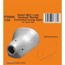 CMK 129-P35045 - Hetzer Mid + Late Saukopf Mantlet Correction (Long Type) for Takom