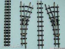 PMT 56614 - Feldb.-Weiche H0f, links 20, Spurw. 6,7 mm, Profilhöhe 2,1 mm, brüniert