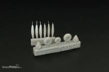 Brengun BRL144146 - P-38 Wheels -proppelers (Fujimi kit)