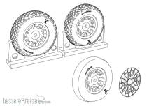 Brengun BRL48113 - F4U Corsair Diamond Thread Wheels set