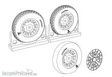 Brengun BRL48114 - F4U Corsair Block Thread Wheels set