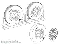 Brengun BRL48115 - F4U Corsair Ribbed Thread Wheels set