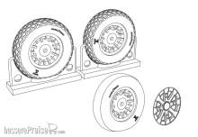 Brengun BRL48117 - F4U Corsair Cross Thread Wheels set