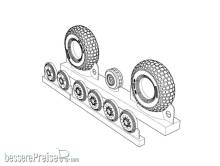 Brengun BRL72207 - DH 98 Mosquito wheels block thread