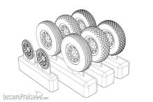 Brengun BRL72214 - P-47N Wheels (3 type of pattern)