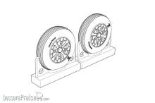 Brengun BRL72219 - F4U Corsair Ribbed Thread Wheels set