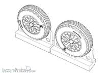 Brengun BRL72220 - F4U Corsair Ribbed-Diamond Thread Wheels set