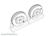 Brengun BRL72222 - F4U Corsair Late Ribbed Thread (late 50s) Wheels set