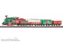 Piko 57081 - Start-Set mit Bettung Weihnachtszug Dampflok mit Tender