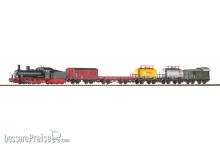 Piko 57123 - Start-Set mit Bettung Güterzug Dampflok G7 mit 5 Güterwagen