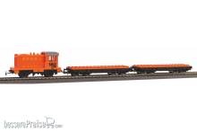 Piko 57143 - Start-Set mit Bettung Güterzug mit Klemmbausteine-Wagen R/C