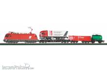 Piko 57177 - Start-Set mit Bettung Taurus ÖBB mit Güterwagen