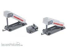 Herpa 573153 - Interflug historic passenger stairs (2) with tractor (1)