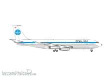 Herpa 573696 - Pan Am Boeing 707-320 - N717PA ´Jet Clipper Fleetwing´