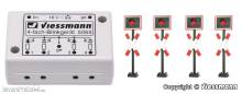 Viessmann 5800 - N Andreaskreuze, 4 Stück mit Blinkelektronik