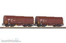 Piko 58294 - 2er Set Teleskophaubenwagen DB IV