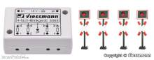 Viessmann H0 5835 - Andreaskreuze, 4 Stück mit Blinkelektronik