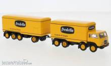 Brekina 58435 - Brekina Starline, Fiat 690 Millepiedi Kofferzug, 1960, Fredella, 1:87