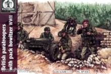 WATERLOO 1815 AP036 - Britsh paratroopers w.pack howitzer WWII in 1:72
