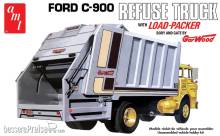 Round2 591247 - 1/25 Ford C-600 Gar Wood Müllfahrzeug