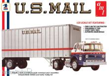 Round2 591326 - 1/25 Ford C600 US Mail Truck w/USPS Trailer