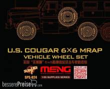 MENG-Model SPS-024 - 1:35 U.S.Cougar 6x6 MRAP Vehicle Wheel Set