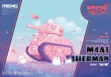 MENG-Model WWP-002 - M4A1 Sherman (Cartoon Model,Pink Color)